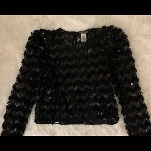 Black sequin Sans Souci shirt